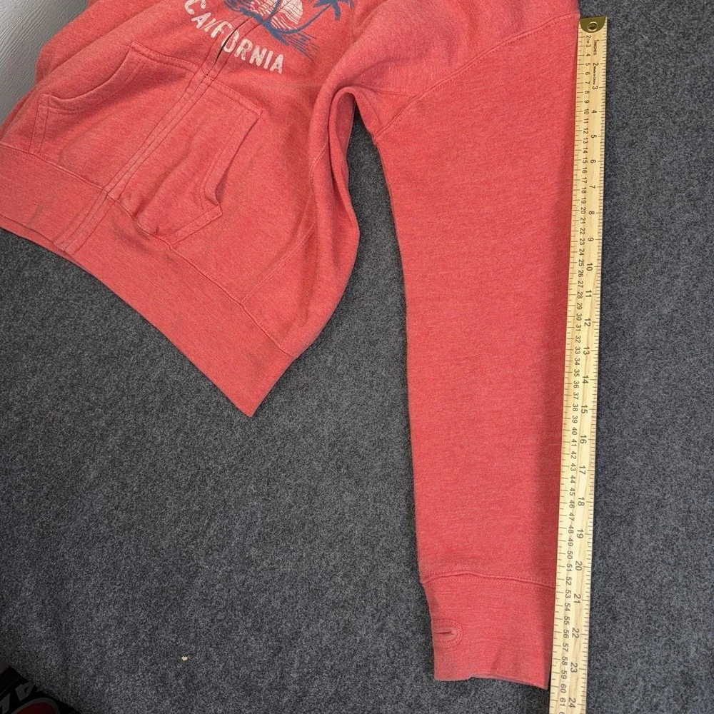 MV Sport Huntington Beach California Full Zip‎ Hoodie Pink XL Surf Beach Graphic